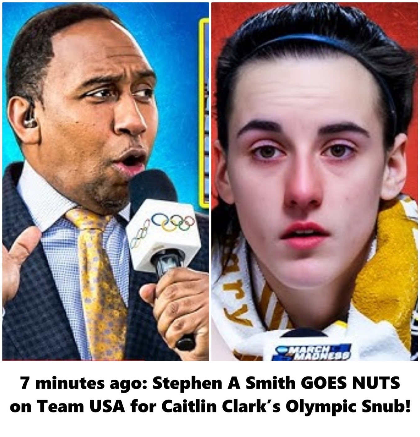 7 minutes ago: Stephen A Smith GOES NUTS on Team USA for Caitlin Clark’s Olympic Snub!