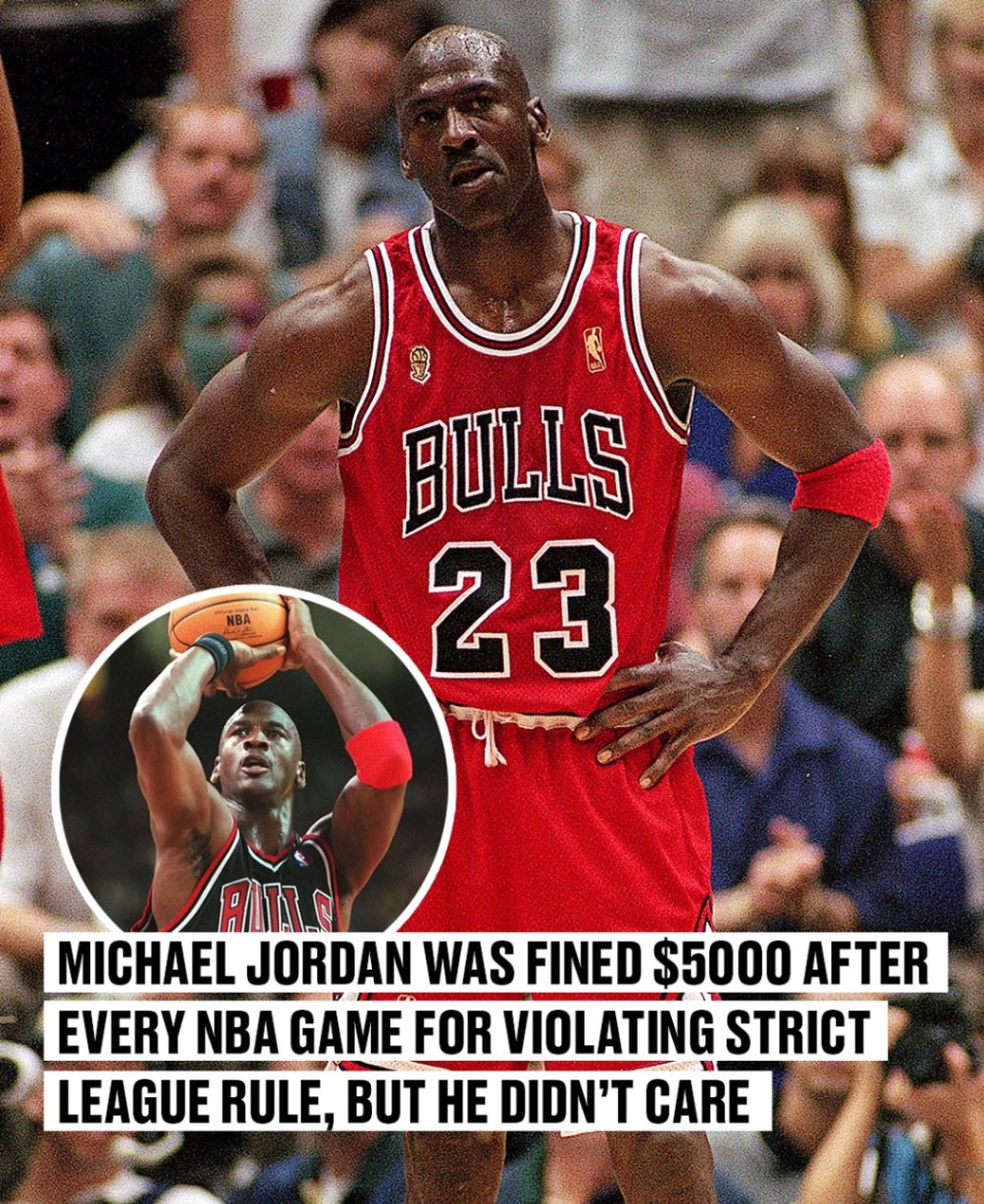 Michael Jordan was fined $5000 after every NBA game for violating strict league rule