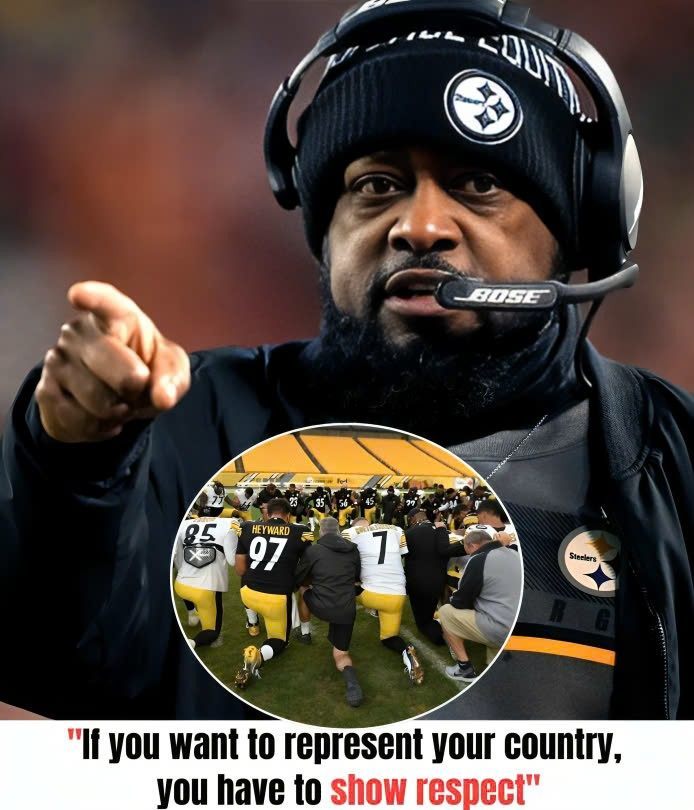 Breaking : Mike Tomlin has suspended players who CONSTANTLY kneel during the national anthem for the next NFL season, declaring, "If you want to represent your country, you have to show respect."